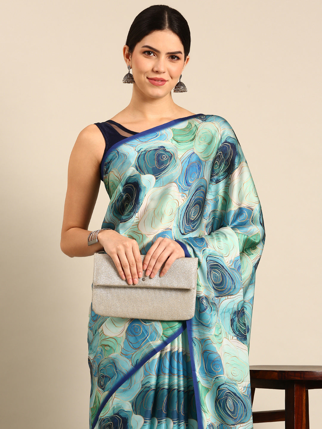 Designer Blue Silk Saree