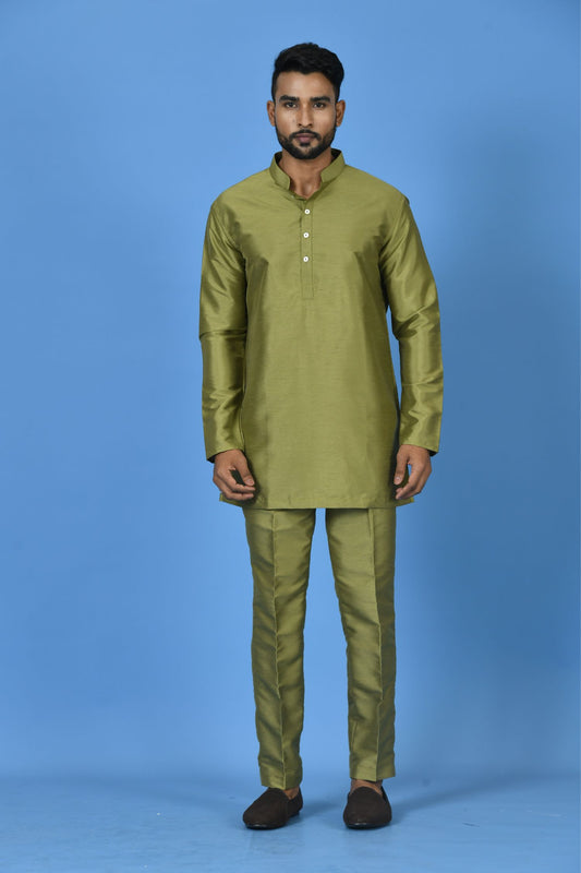 Designer Short Kurta In Green