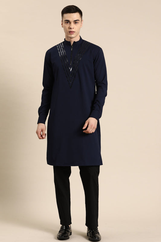 Designer long Kurta In Black