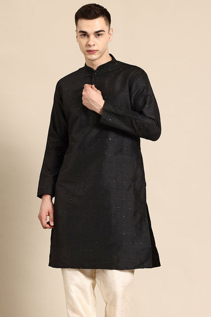 Designer Short Kurta In Black