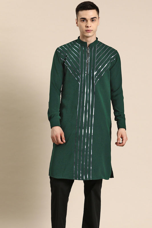 Designer long Kurta In Green