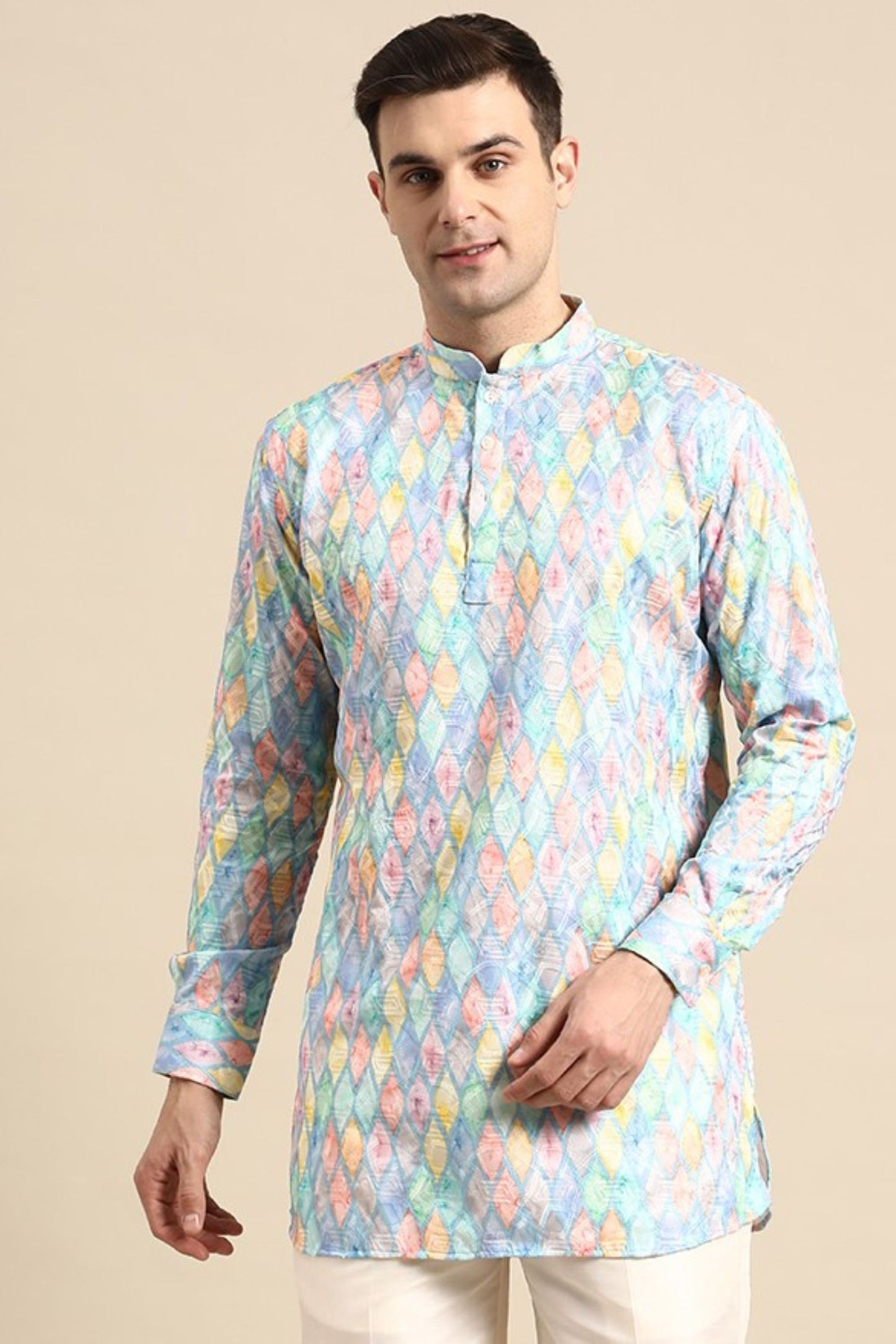 Designer Short Kurta Multicolor