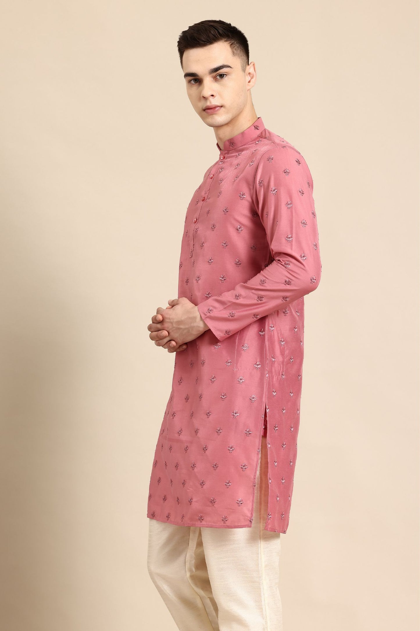 Designer Short Kurta Dusty Pink