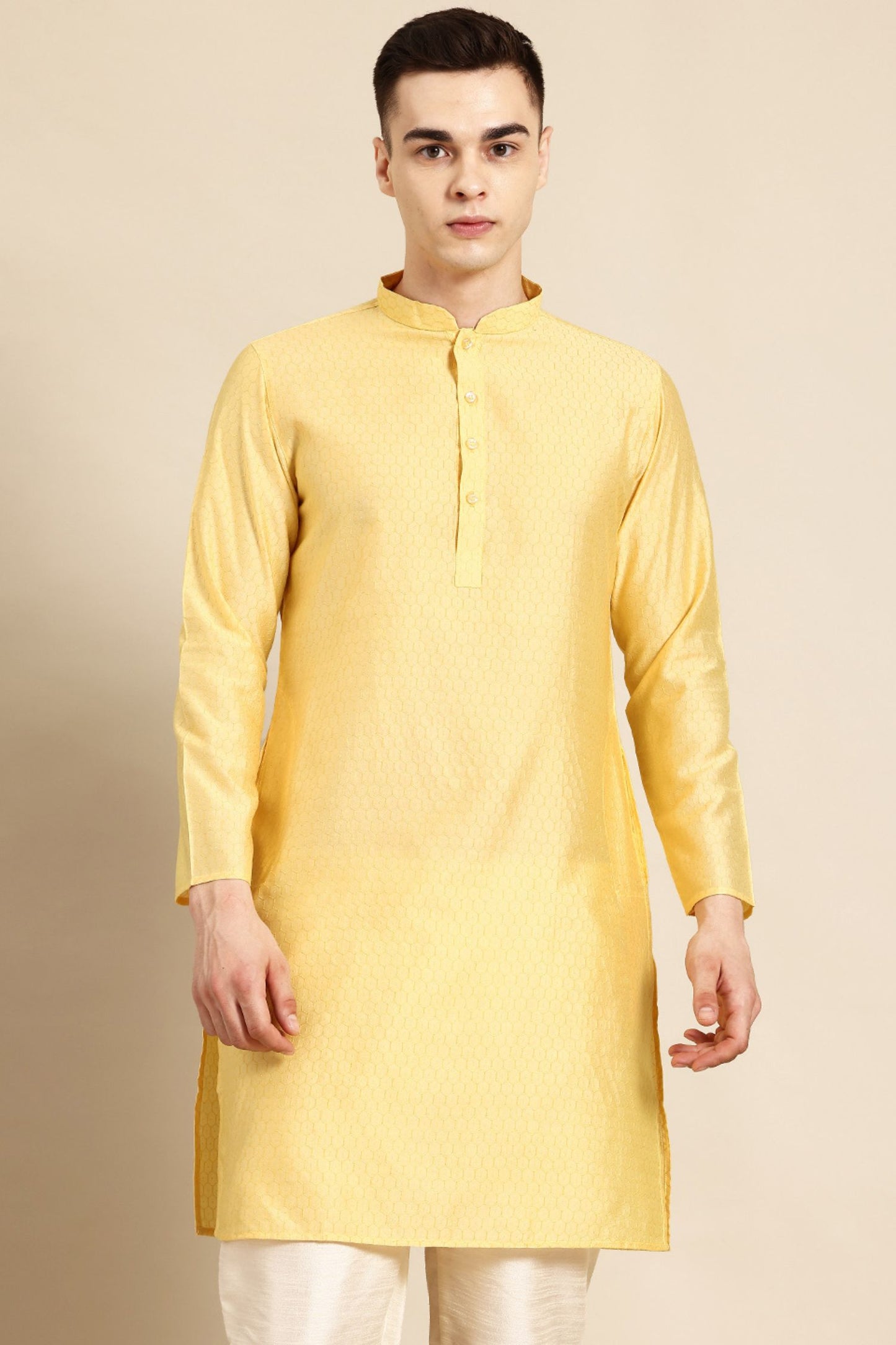 Designer Short Kurta In Yellow