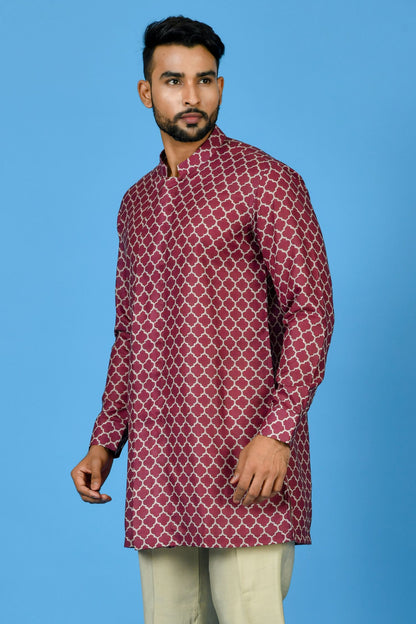 Designer Short Kurta In Maroon