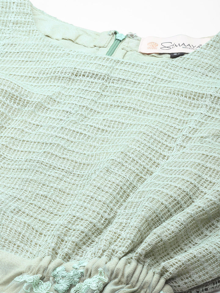 Designer Sea Green Lace Co-Ord Set