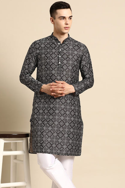 Designer long Kurta Black
