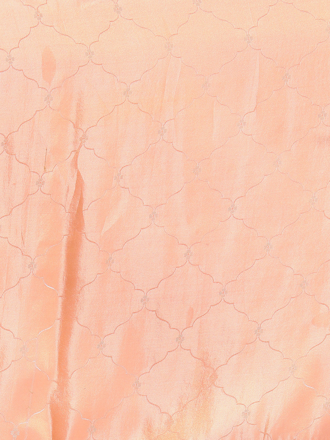 Designer Peach Tissue Saree