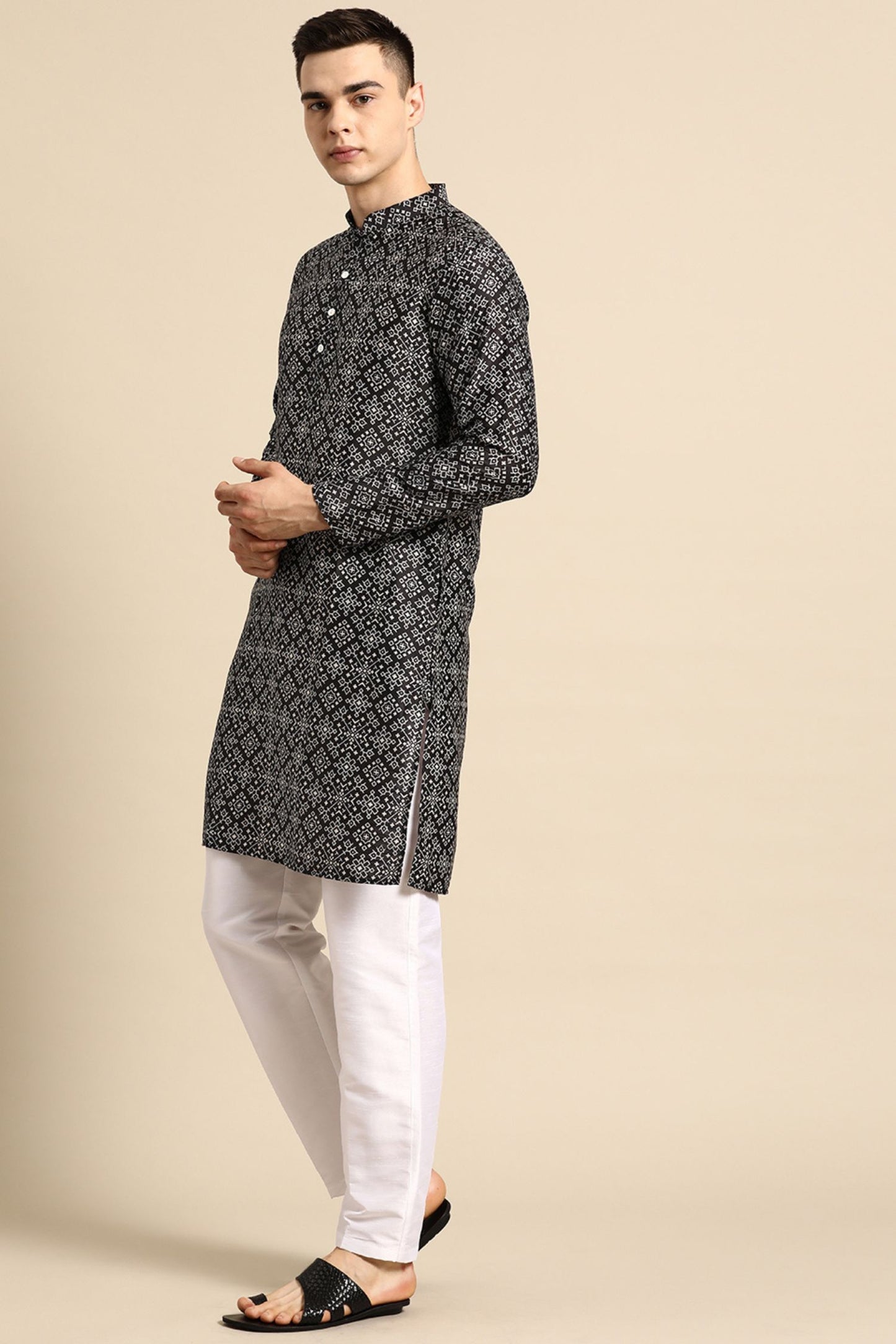 Designer long Kurta Black