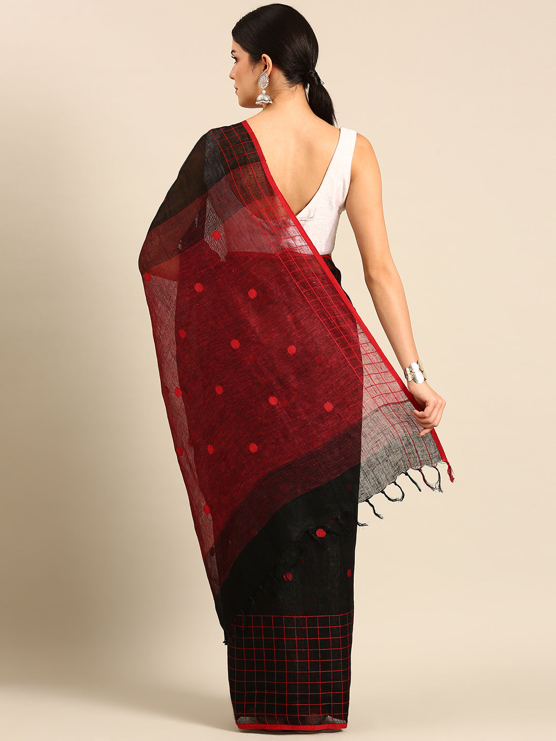 Designer Black Silk Saree
