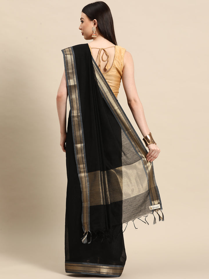 Designer Black cotton Saree