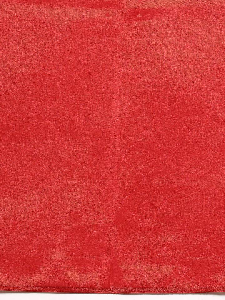 Designer Red Tissue Saree
