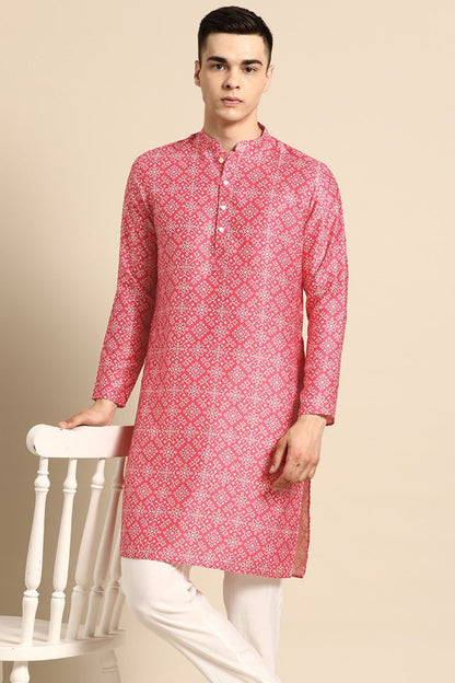 Designer Short Kurta Pink