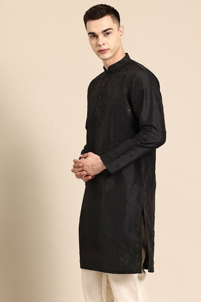 Designer Short Kurta In Black