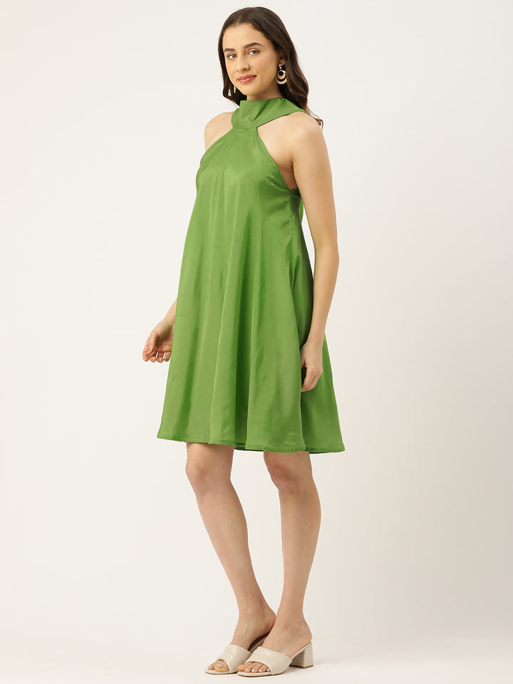Designer Green Chiffon Dress