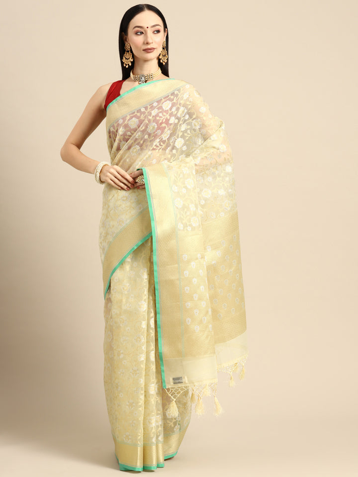 Designer Green Silk Saree