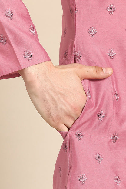 Designer Short Kurta Dusty Pink