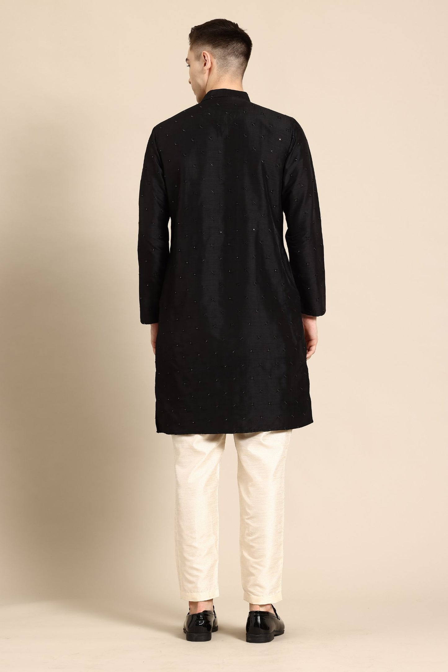 Designer Short Kurta In Black
