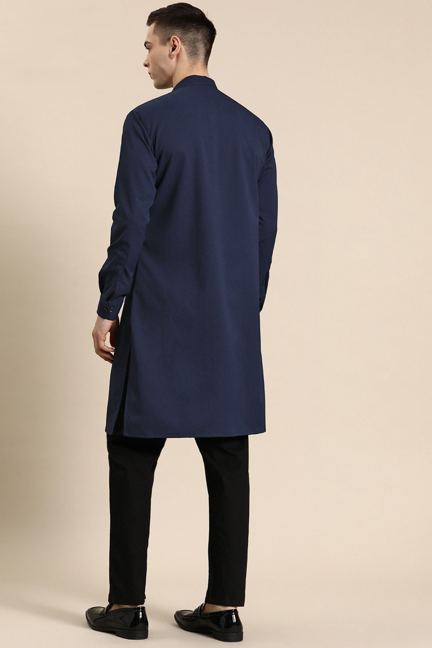 Designer long Kurta In Navy Blue