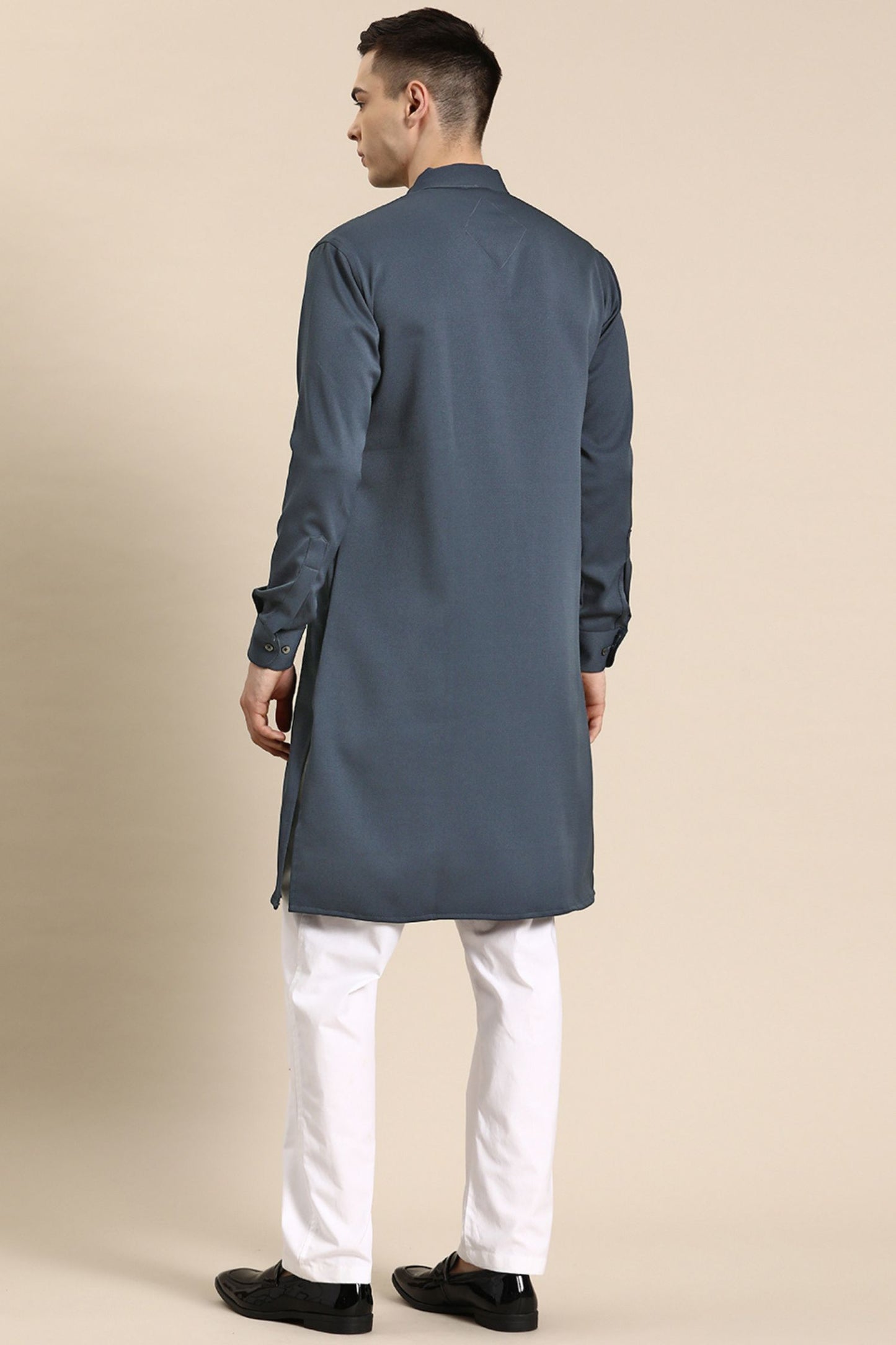 Designer long Kurta In Navy Blue