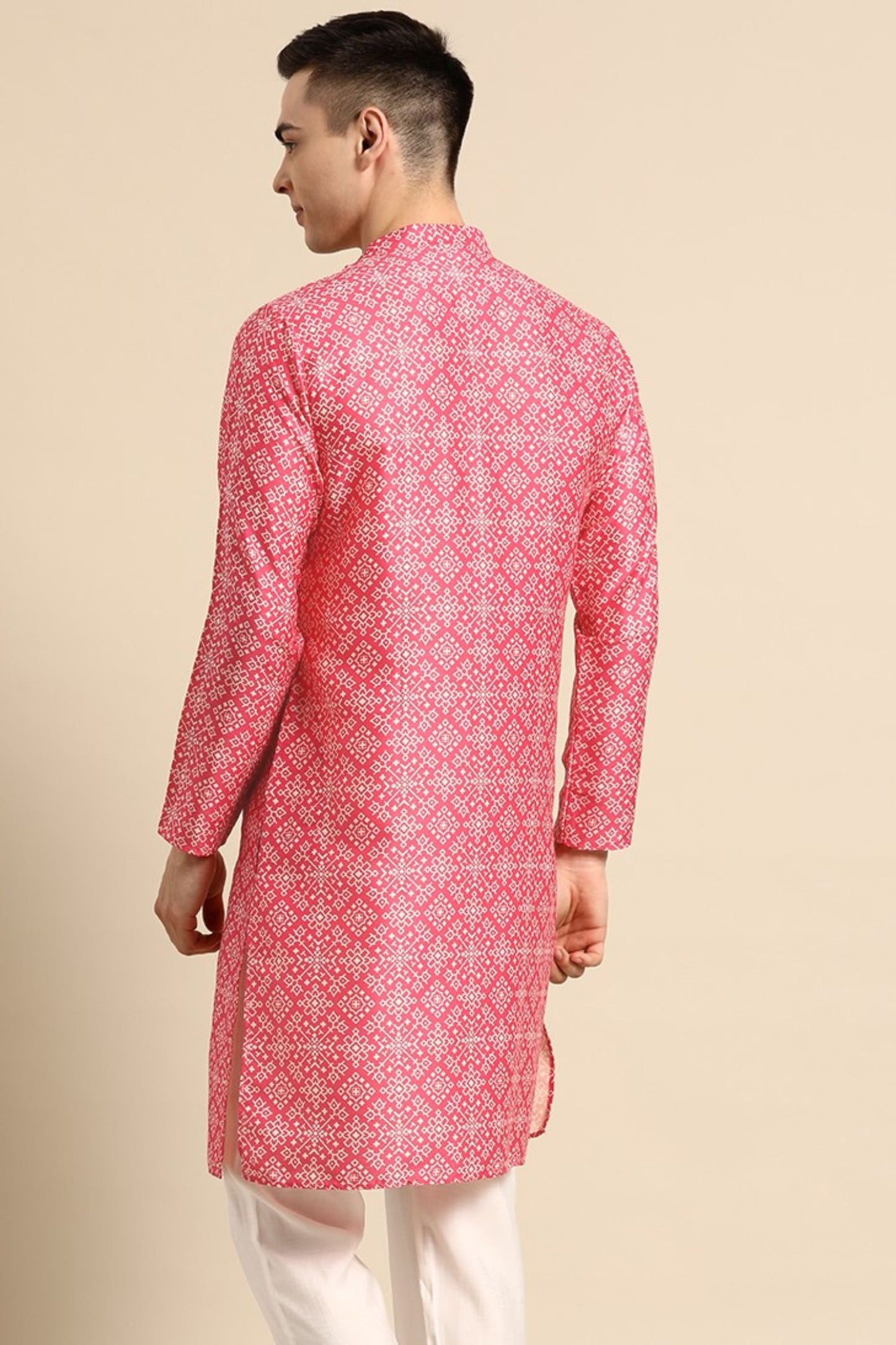Designer Short Kurta Pink