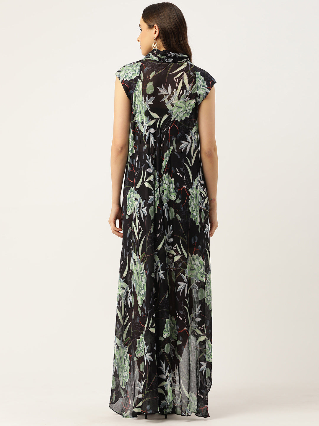 Designer Black Chiffon Dress