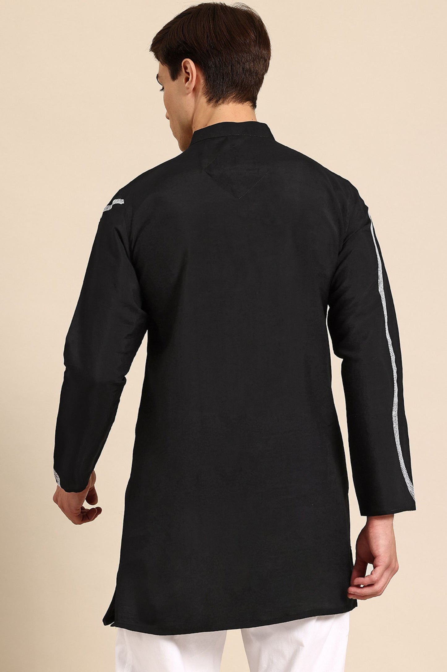 Designer Short Kurta In Black