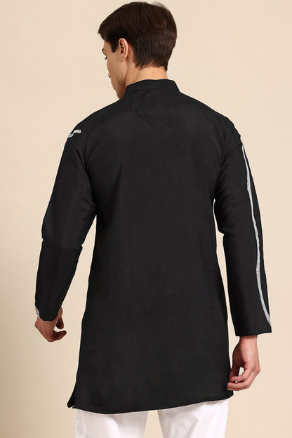 Designer Short Kurta In Black