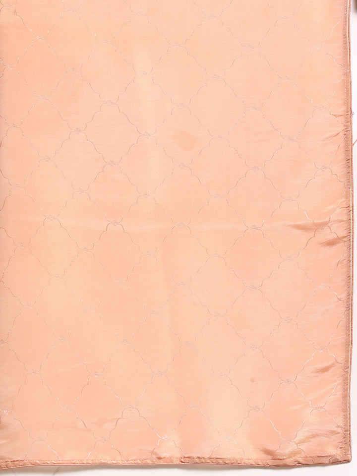 Designer Peach Tissue Saree