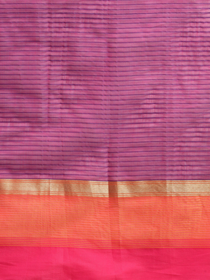 Designer Purple Linen Blend Saree