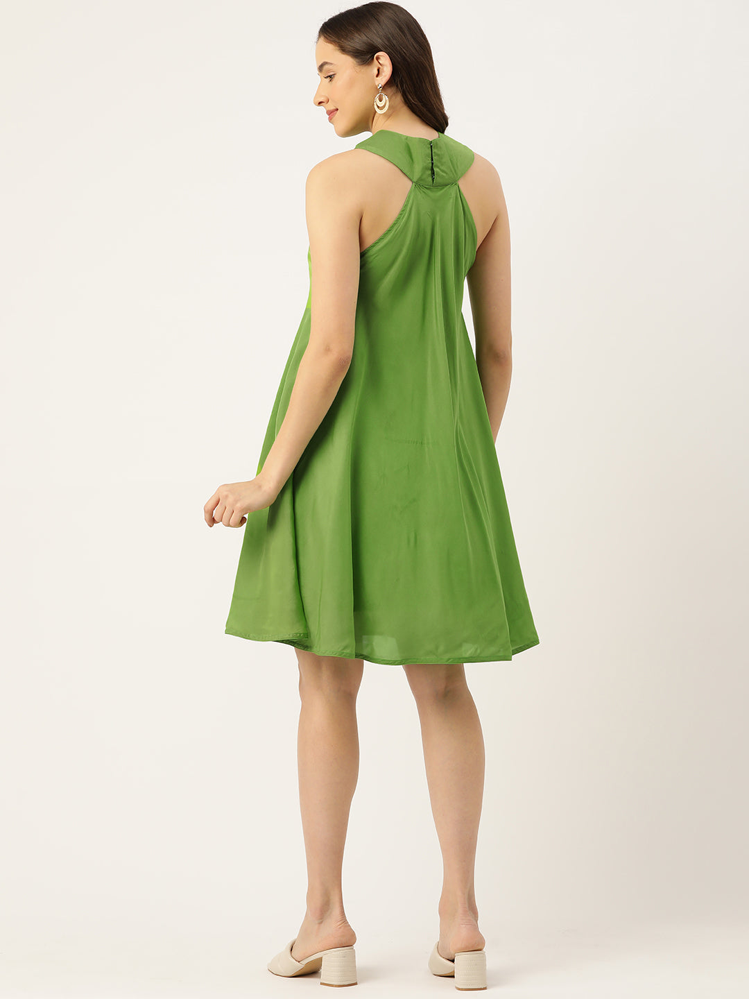 Designer Green Chiffon Dress