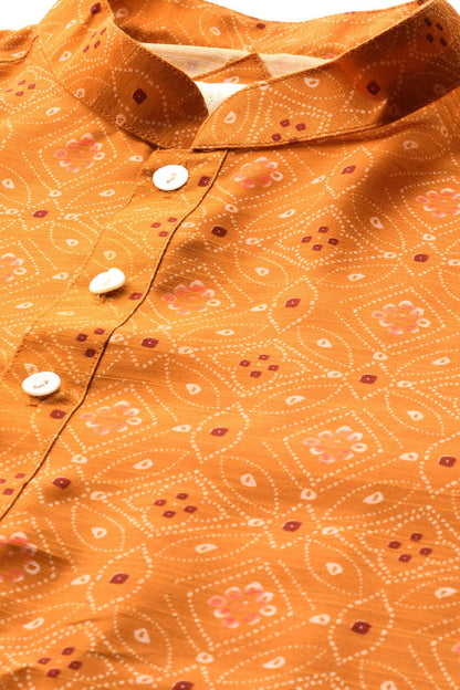 Designer Short Kurta Orange