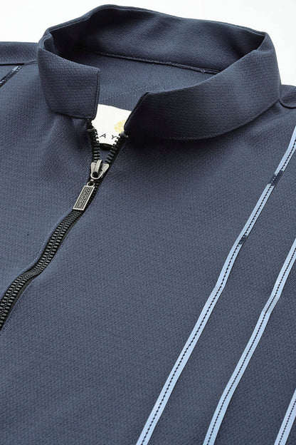 Designer long Kurta In Navy Blue