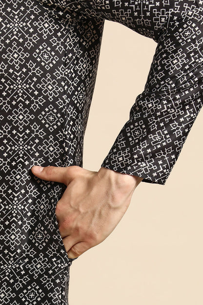 Designer long Kurta Black
