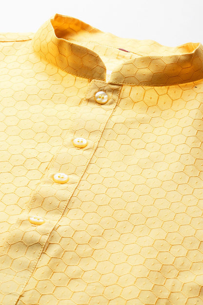 Designer Short Kurta In Yellow