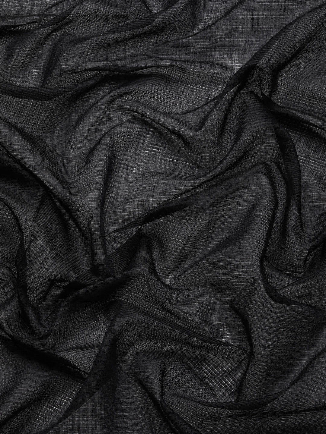 Designer Black Cotton Saree