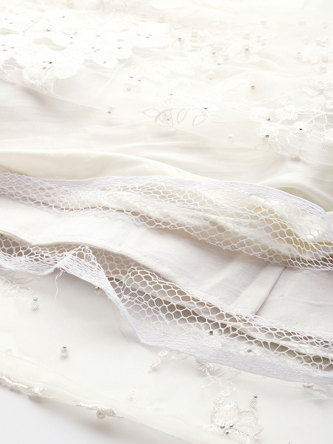 Desginer White Net Gown