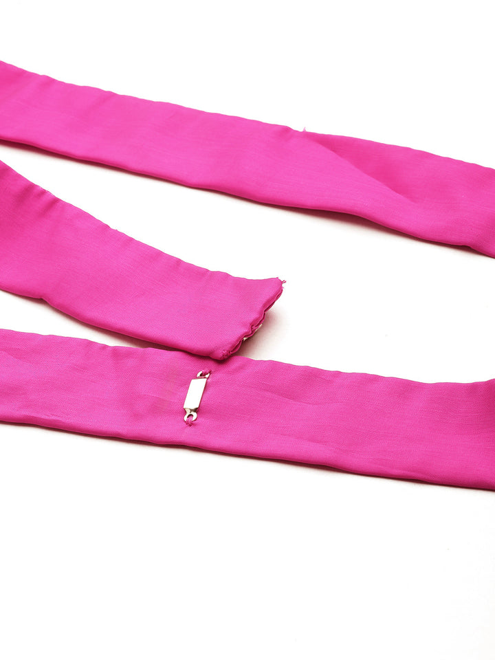 Desginer Pink Polyester Dress