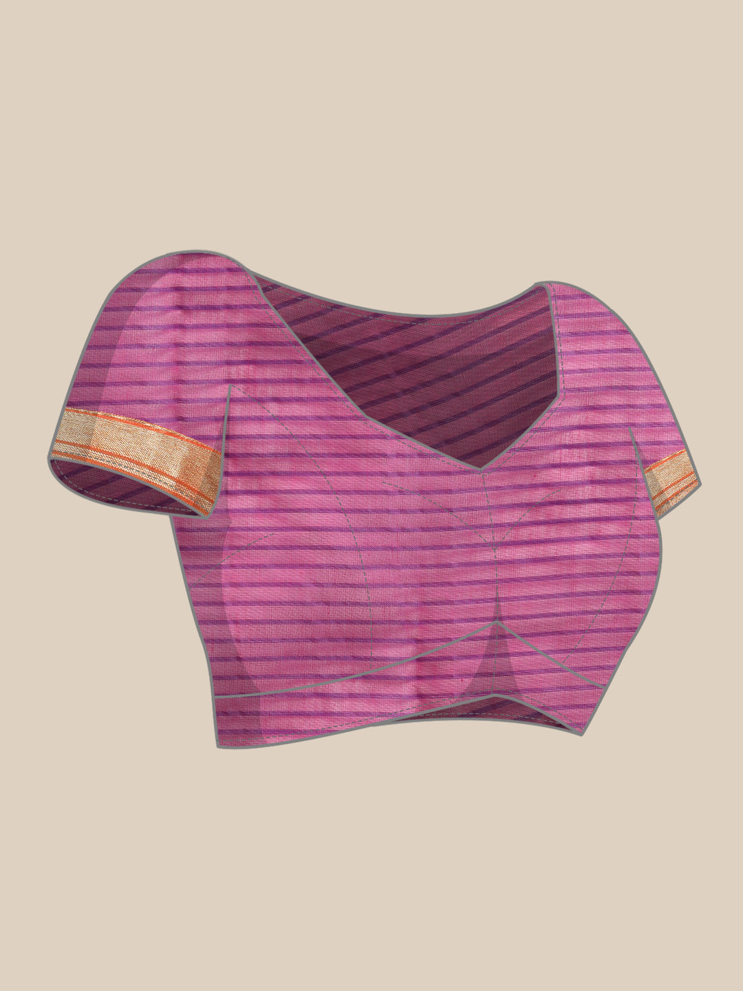 Designer Purple Linen Blend Saree
