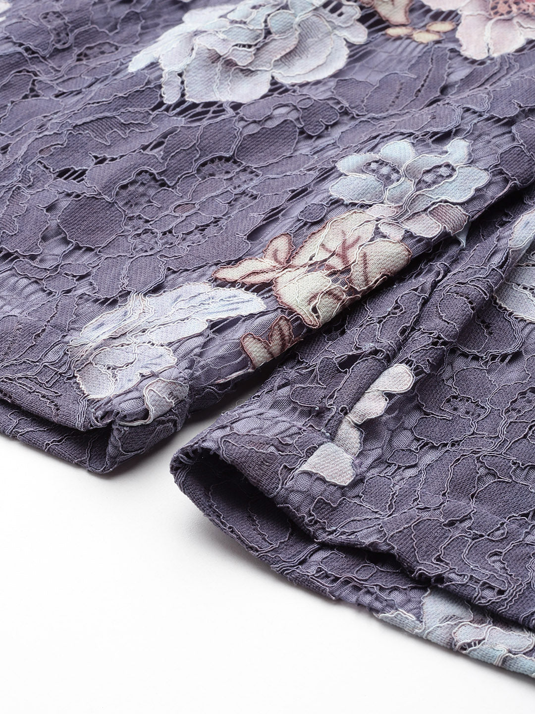 Desginer Purple Polyester Jumpsuit