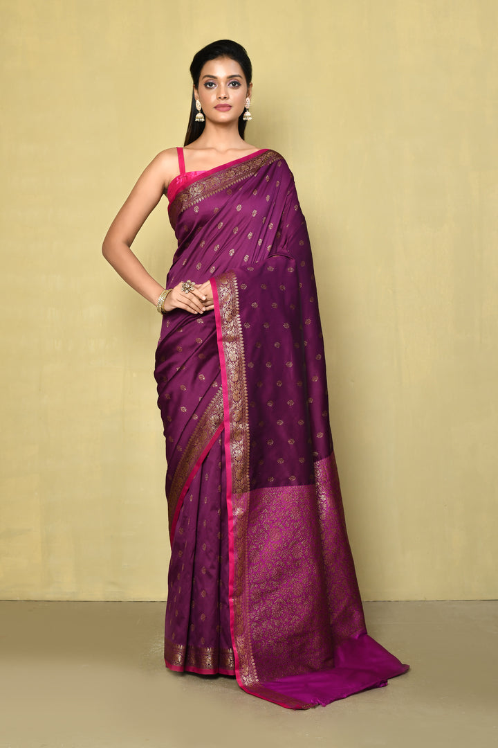Designer purple Saree