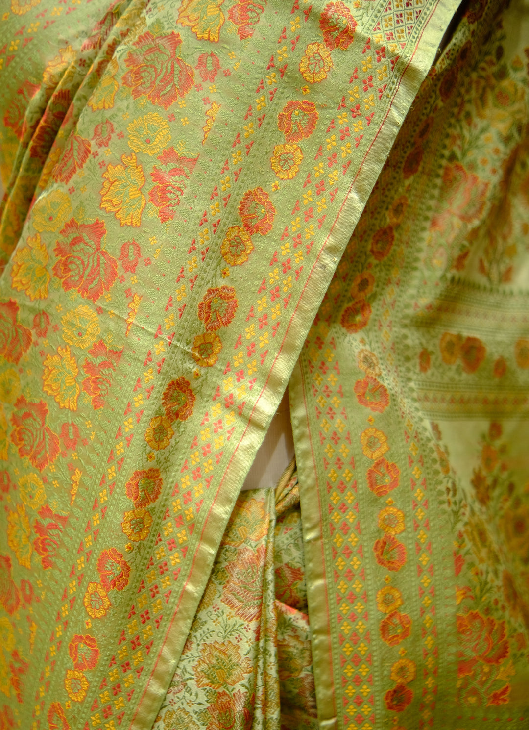 Designer Saree In Green Color