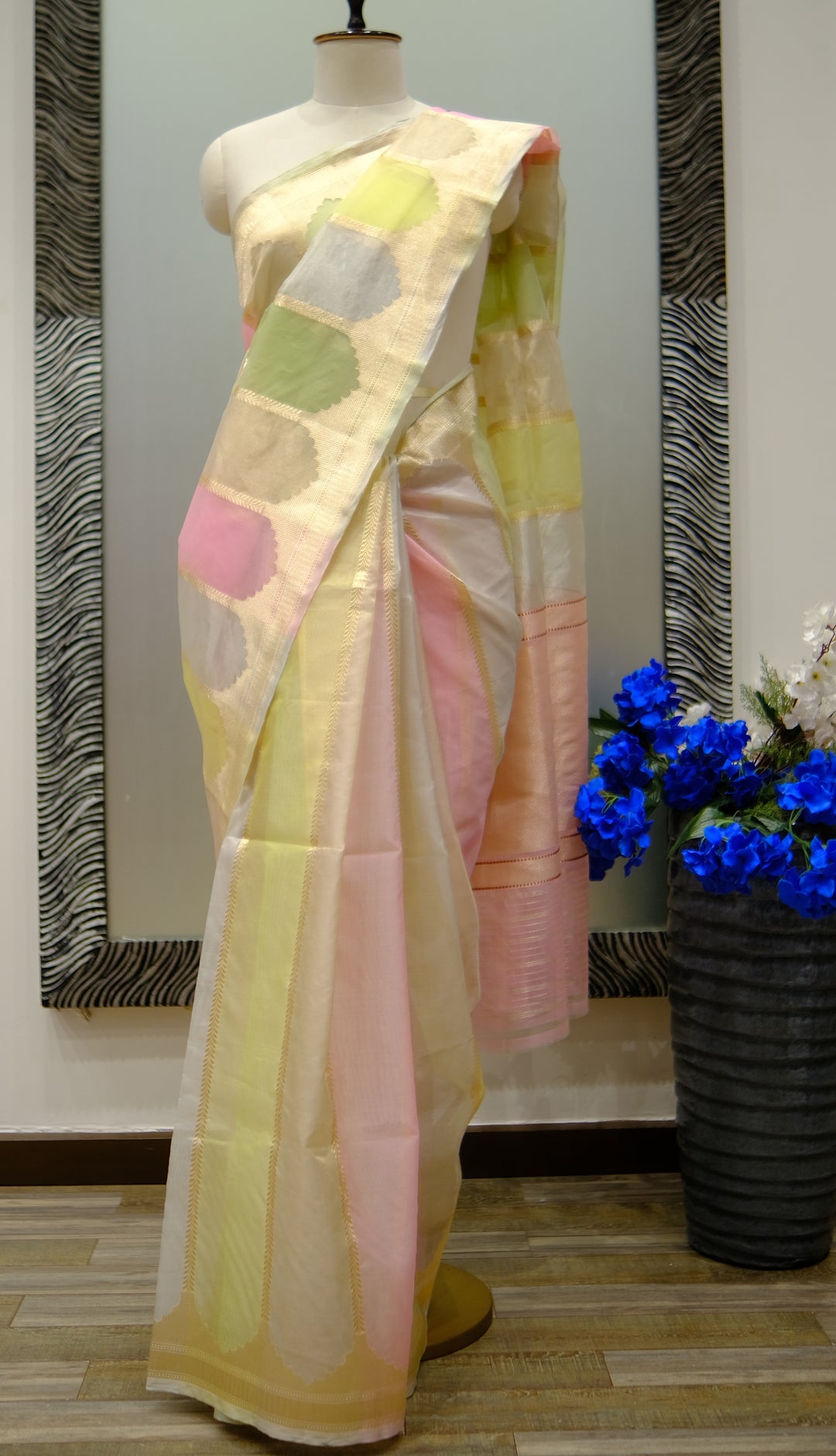 Designer Saree In Multi Color