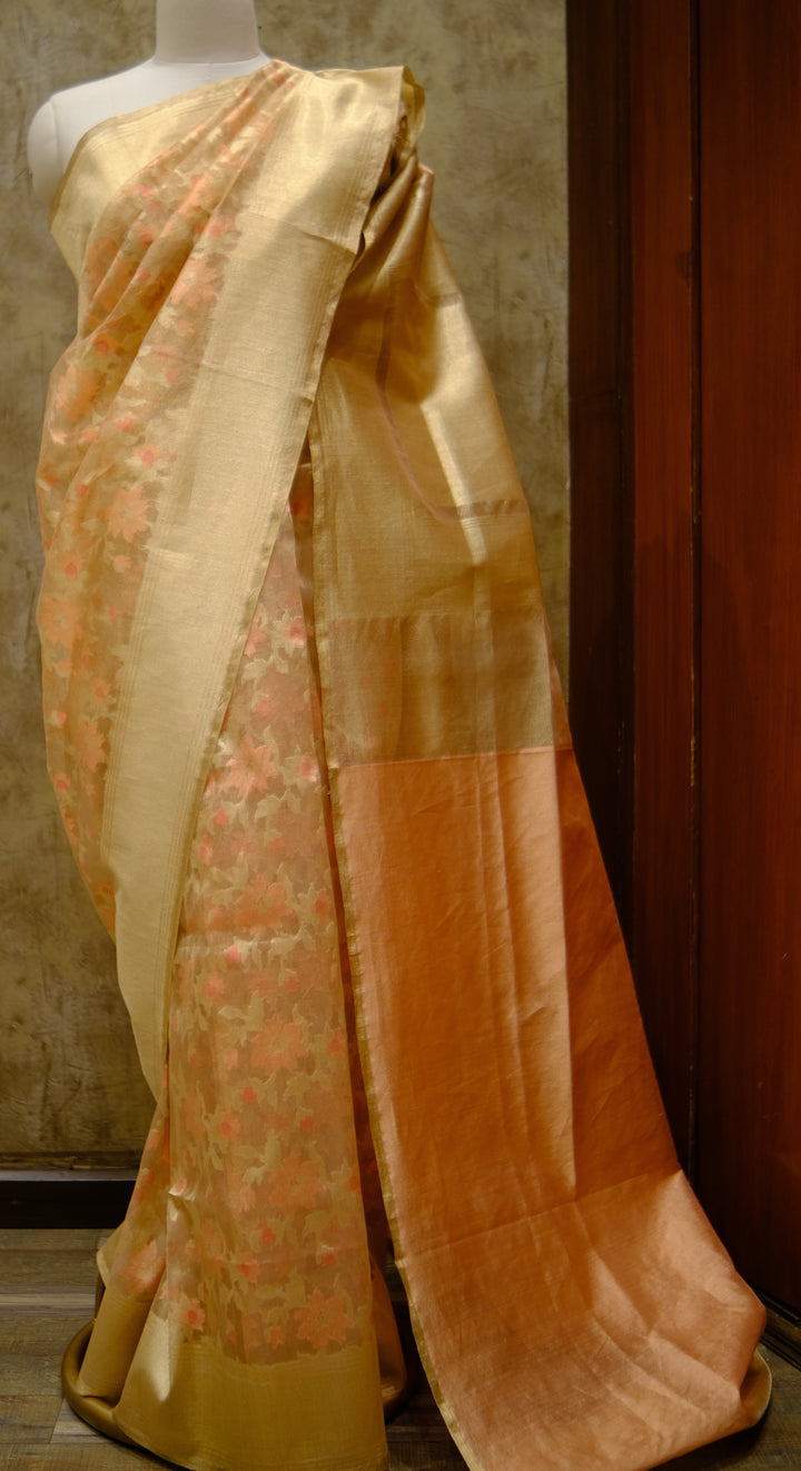 Designer Saree in Orange Color