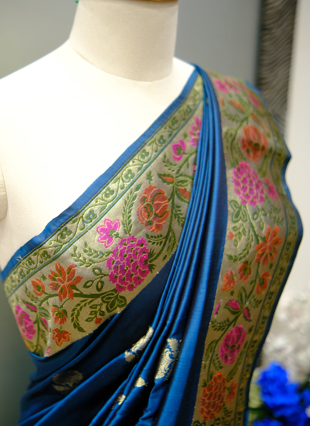 Designer Saree In Blue Color