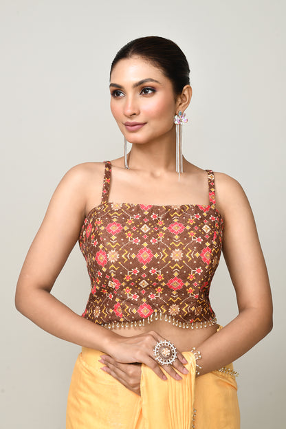 Designer Wear Yellow Simmer Drape Saree