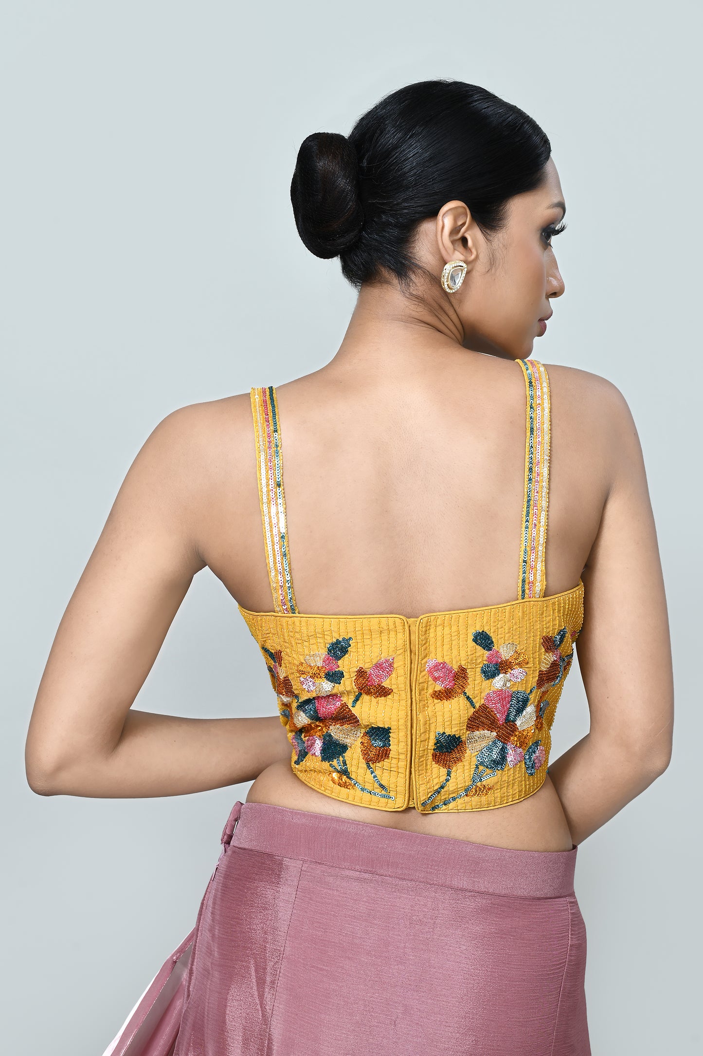 Designer Wear Onion Pink Drape Saree