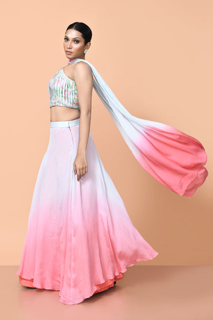 Designer Wear Pink Lehenga Set