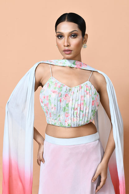 Designer Wear Pink Lehenga Set