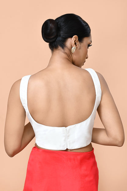 Designer Wear Red Drape Saree